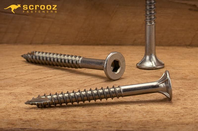 14g x 35mm Batten Screws Gr304 Stainless pack 50