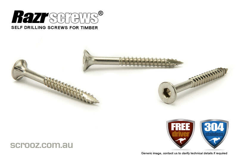 14g x 50mm Batten Screws Gr304 Stainless box 250