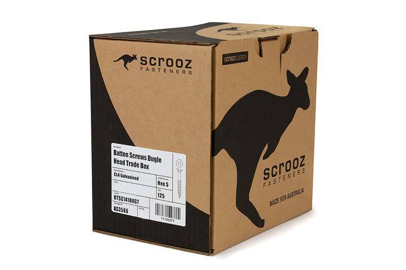 14g x 125mm Bugle Batten Screws GAL box of 125