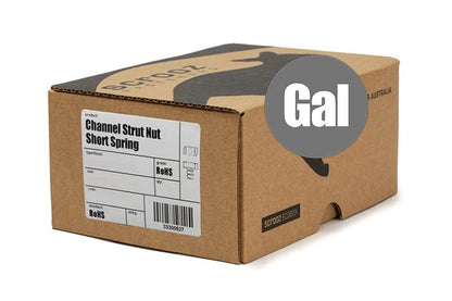 Channel Strut Nut Short Spring HDG M6 Box 100