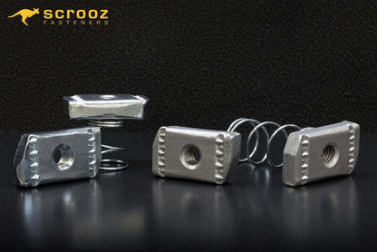 Channel Strut Nut No Spring HDG M8 Box 100