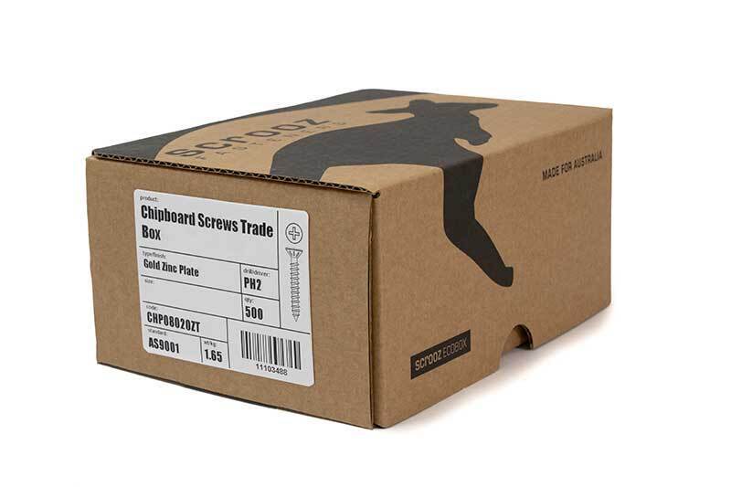 Chipboard Screws PH2 10g x 65mm YZP Trade Box 500