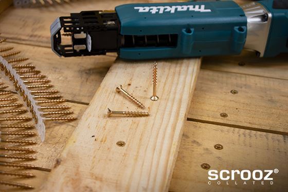 Collated Gold Wood Screws 8g x 28mm Box 1000