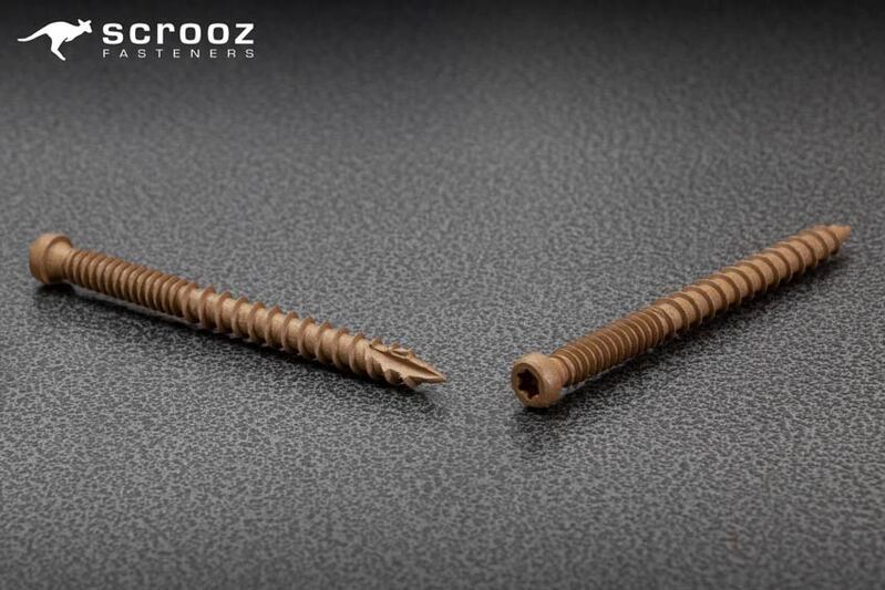 Composite Deck Screws 9g x 65 Brown Pack 50
