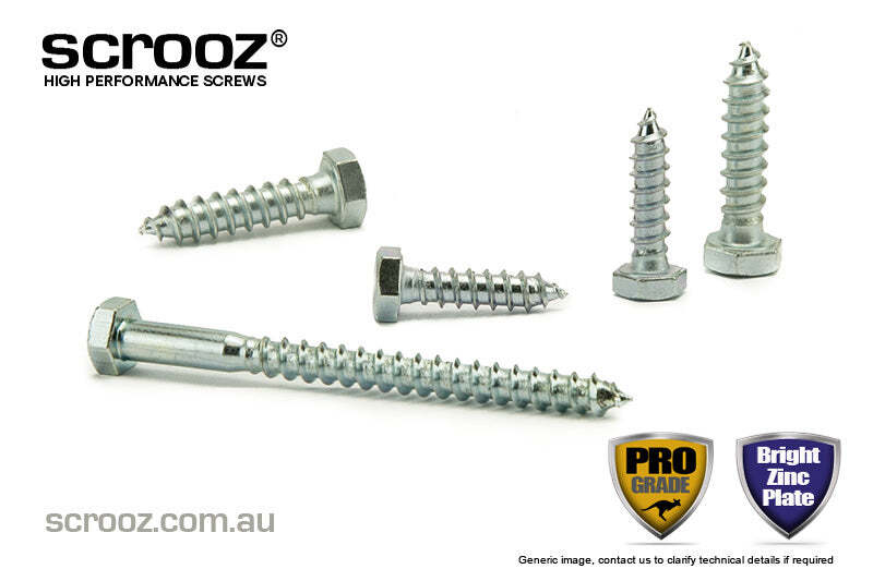 12mm x 100mm Coach Screws Zinc Plated Trade box 50