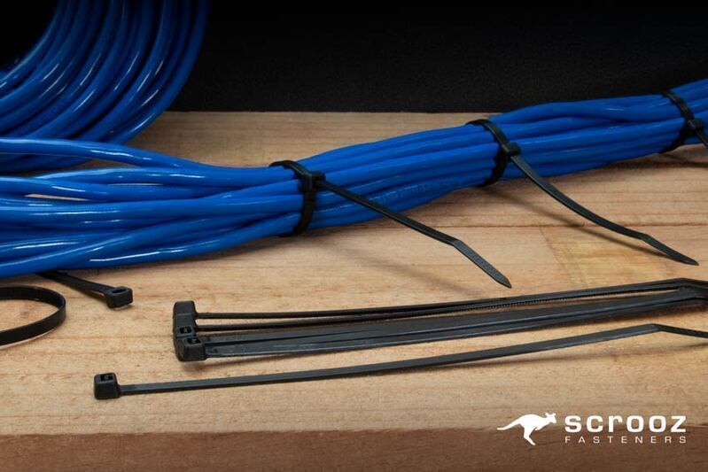 4.8mm x 360mm Cable Ties Black Pack 100