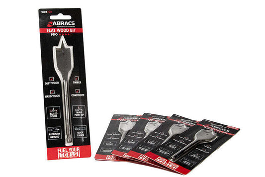 Flat Spade Bit 25mm Pack of 5