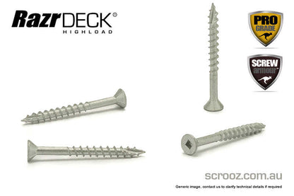 8g x 50mm HighLoad Decking Screws pack 100