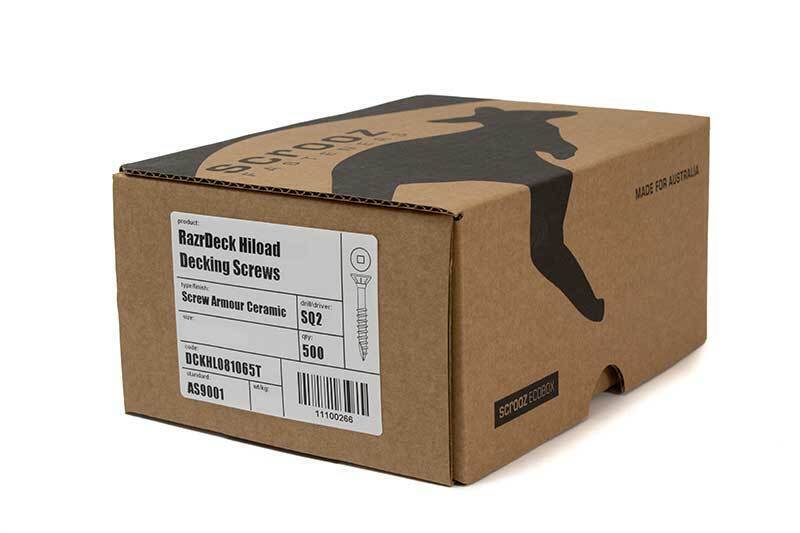 8g x 50mm HighLoad Decking Screws box 1000