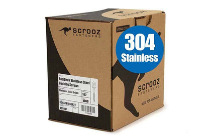 10g x 40mm 304 Stainless Decking Screws box 1000