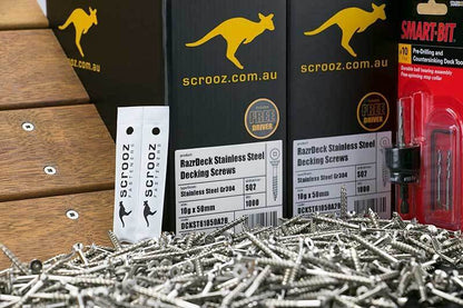 316 SST 10g x 65mm Decking Screws Bundle 2000pc