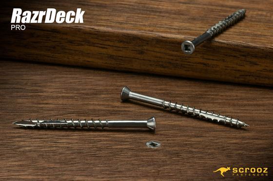 7g x 55mm Razr 304Gr Pro Decking Screws box 1000