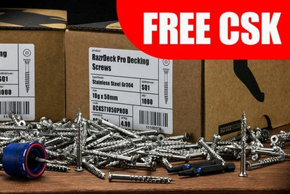 10g x 50mm Razr Pro Decking Screws 2000pc Bundle