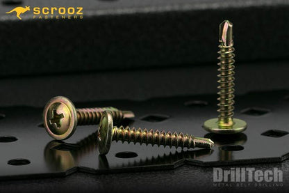 8g x 12mm Wafer Button Tech Screws Zinc box 500