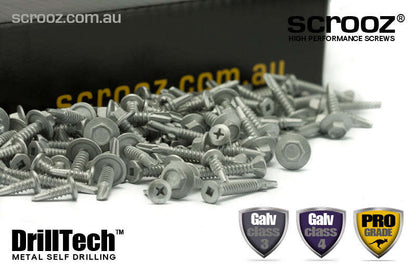 8g x 12mm Metal Wafer Tech Screws GAL box 500