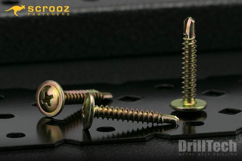 8g x 16mm Wafer Button Tech Screws Zinc box 500