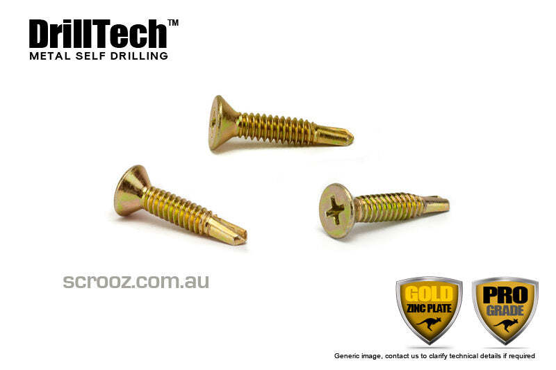 8g x 20mm Metal Tech CSK Rib Zinc Carton 2000