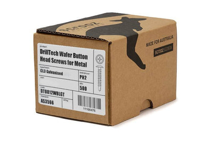 8g x 20mm Wafer Button Tech Screws GAL box 500