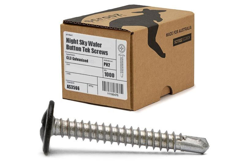 Wafer Button Tek Gal Night Sky 8g x 25mm Box 1000