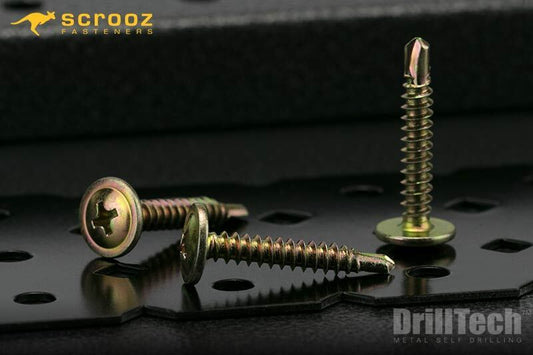 8g x 32mm Wafer Button Tech Screws Zinc pk 100