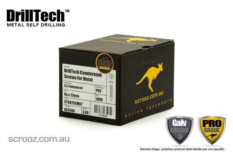 10g x 30mm Metal Tech CSK Galv carton 2000