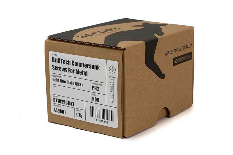 10g x 30mm Metal Tech CSK Zinc Plate box 500