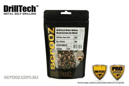 10g x 40mm Metal Tech CSK Zinc Plate pack 100