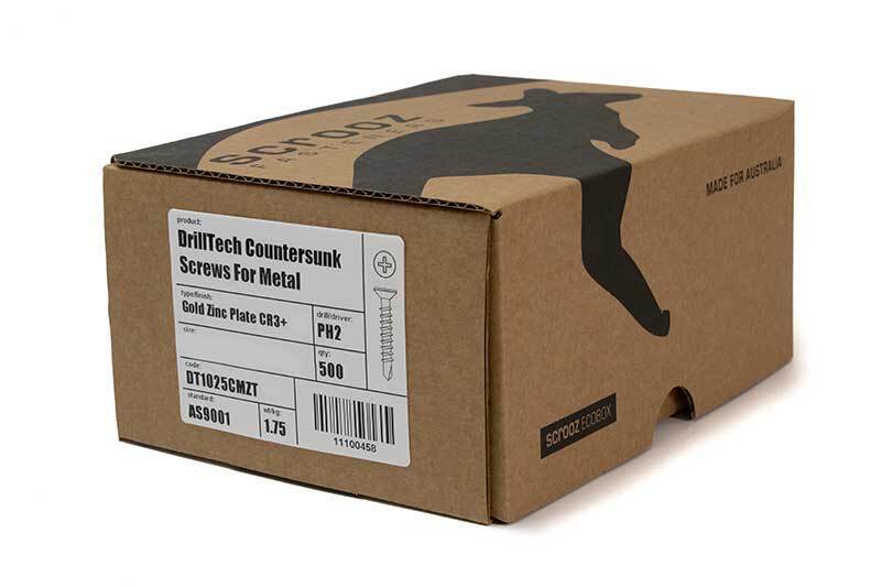 10g x 50mm Metal Tech CSK Zinc Plate box 500