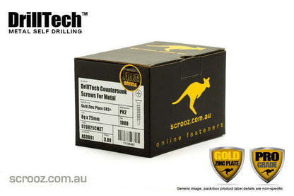 10g x 50mm Metal Tech CSK Zinc Plate Carton 2000