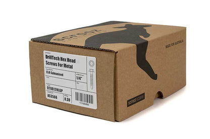 12g x 35mm Hex Metal Tech Screws CL4 box 250