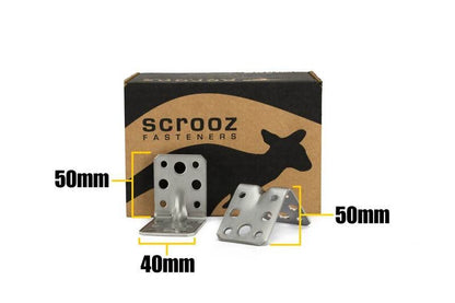 HD Angle Bracket Stainless 50x50x40 x 2mm Box 40