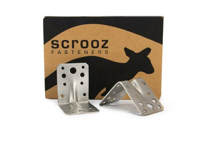 HD Angle Bracket Stainless 70x70x55 x 2mm Box 20