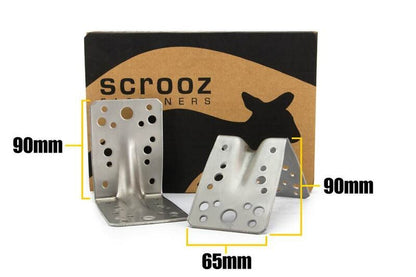 HD Angle Bracket Stainless 90x90x65 x 2mm Box 30