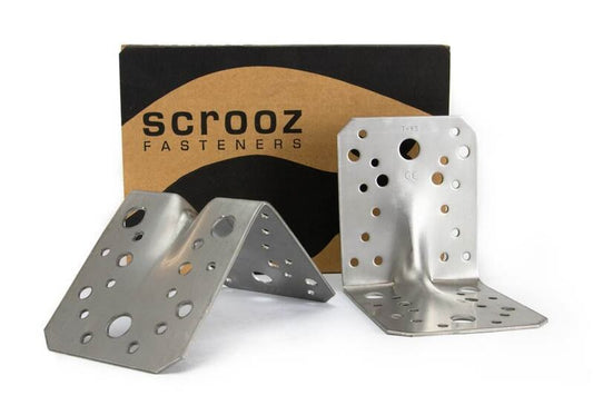 HD Angle Bracket Stainless 105x105x90 x 2mm Box 20