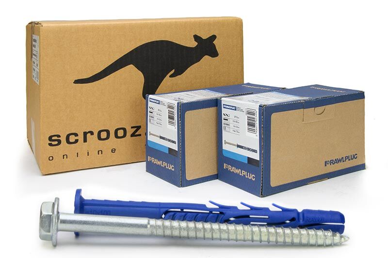 Rawlplug Frame Fixings Zinc 10 x 140 CTN 100