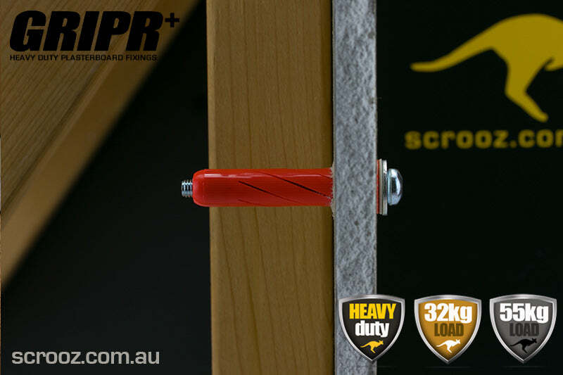 Gripr plasterboard fixings black pan pack 25