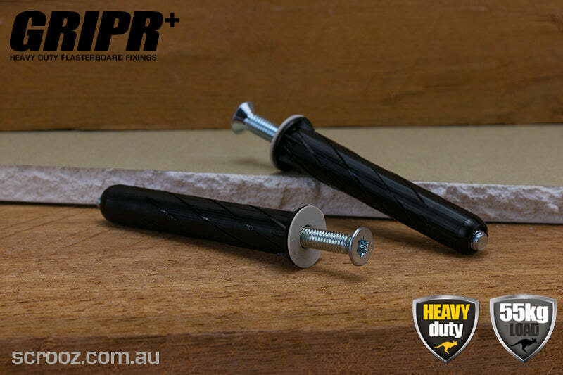 Gripr plasterboard fixings black csk box of 100