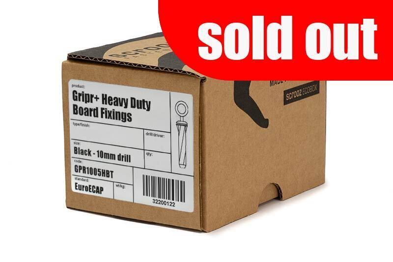 Gripr plasterboard fixings black eye box 25