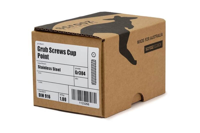 M8 x 35mm Grub Screws Stainless Box 100