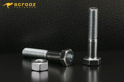 M6 x 20mm hex bolts & nuts bzp ctn 400