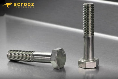 M12 x 150mm Hex Bolts Stainless 316 Carton 100