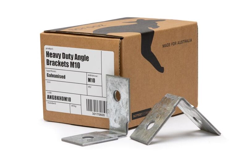 HD Angle Bracket Galv M10 - 60 x 60 x 35 Box 25