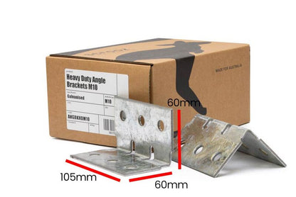 HD Angle Bracket Galv M10 - 60 x 60 x 105 CTN 100