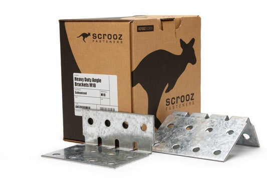 HD Angle Bracket Galv M10 - 60 x 100 x 140 Box 20