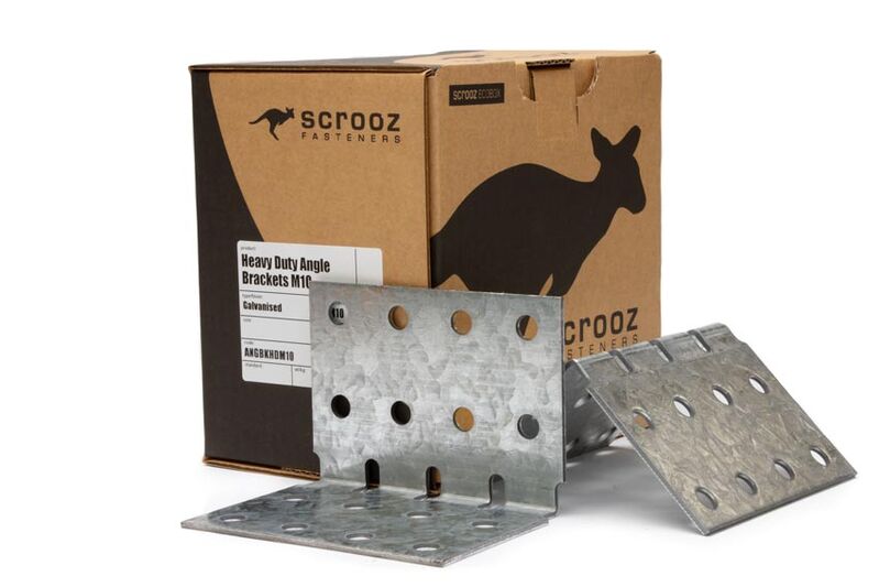 HD Angle Bracket Galv M10 - 100 x 100 x 140 Box 10