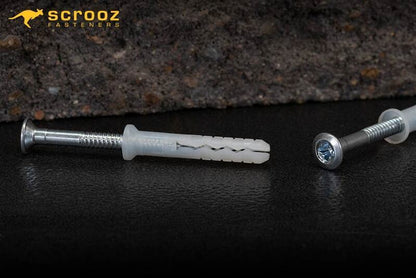 Nylon Hammer Fixings 5 x 30mm Zinc Carton 400