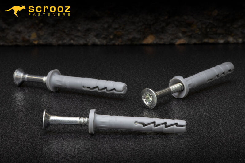 Nylon Hammer Fixings 6 x 55mm Box 100