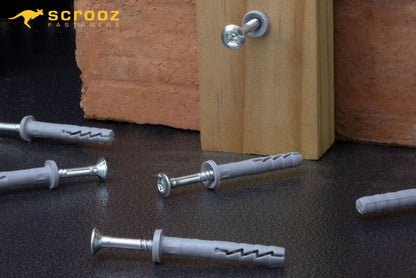 Nylon Hammer Fixings 8 x 80mm Box 100