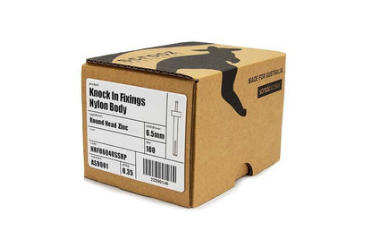 Knock in plugs roundhead 6 x 50mm trade box 100