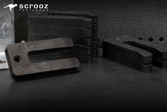 Horseshoe Packers Black 10mm x 75mm Pack 100